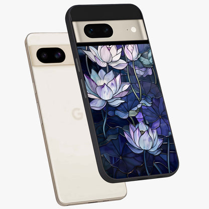 Gloss Petal Rush Glass Case displayed in angled mockup highlighting vibrant petal design with elegant floral aesthetic.