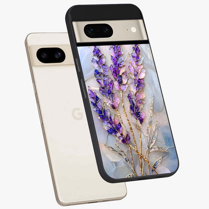 Lavender Dream Glow Glass Case displayed in angled mockup highlighting dreamy purple glow design with soft artistic style.