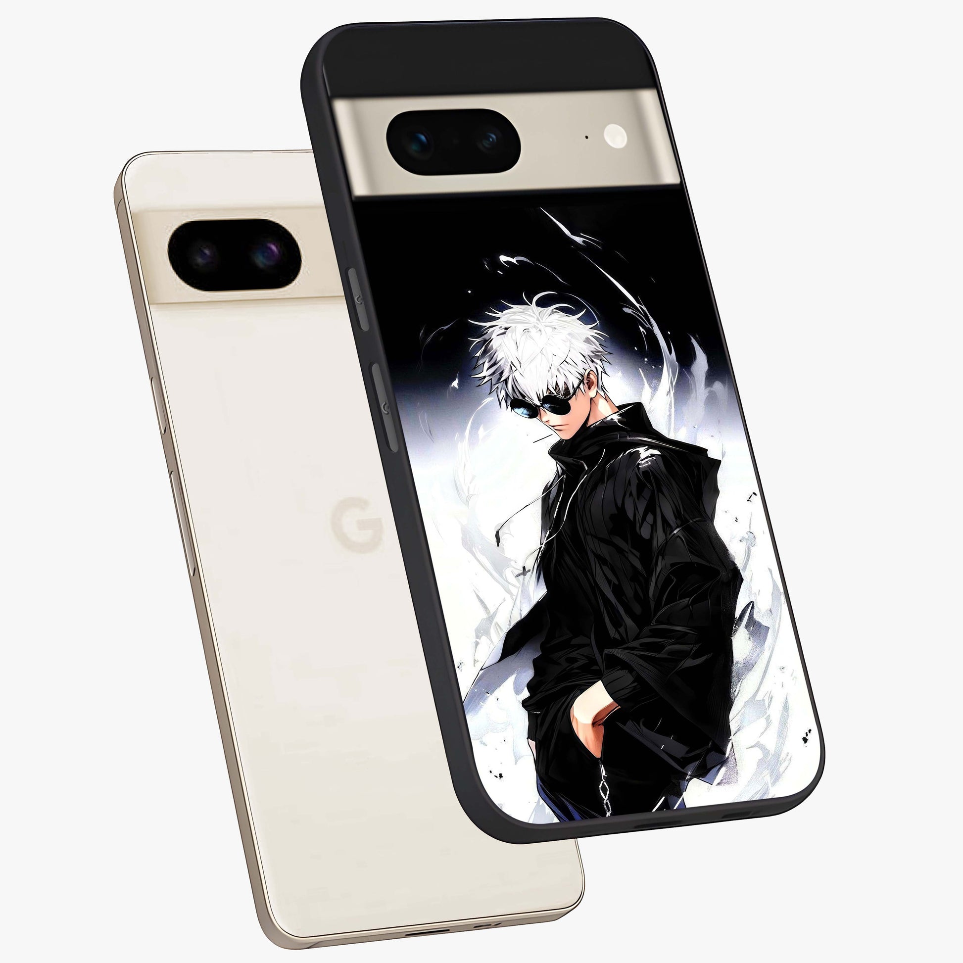 Limitless Shadow King Glass Case displayed in angled mockup highlighting dramatic dark hero design with intense aesthetic.