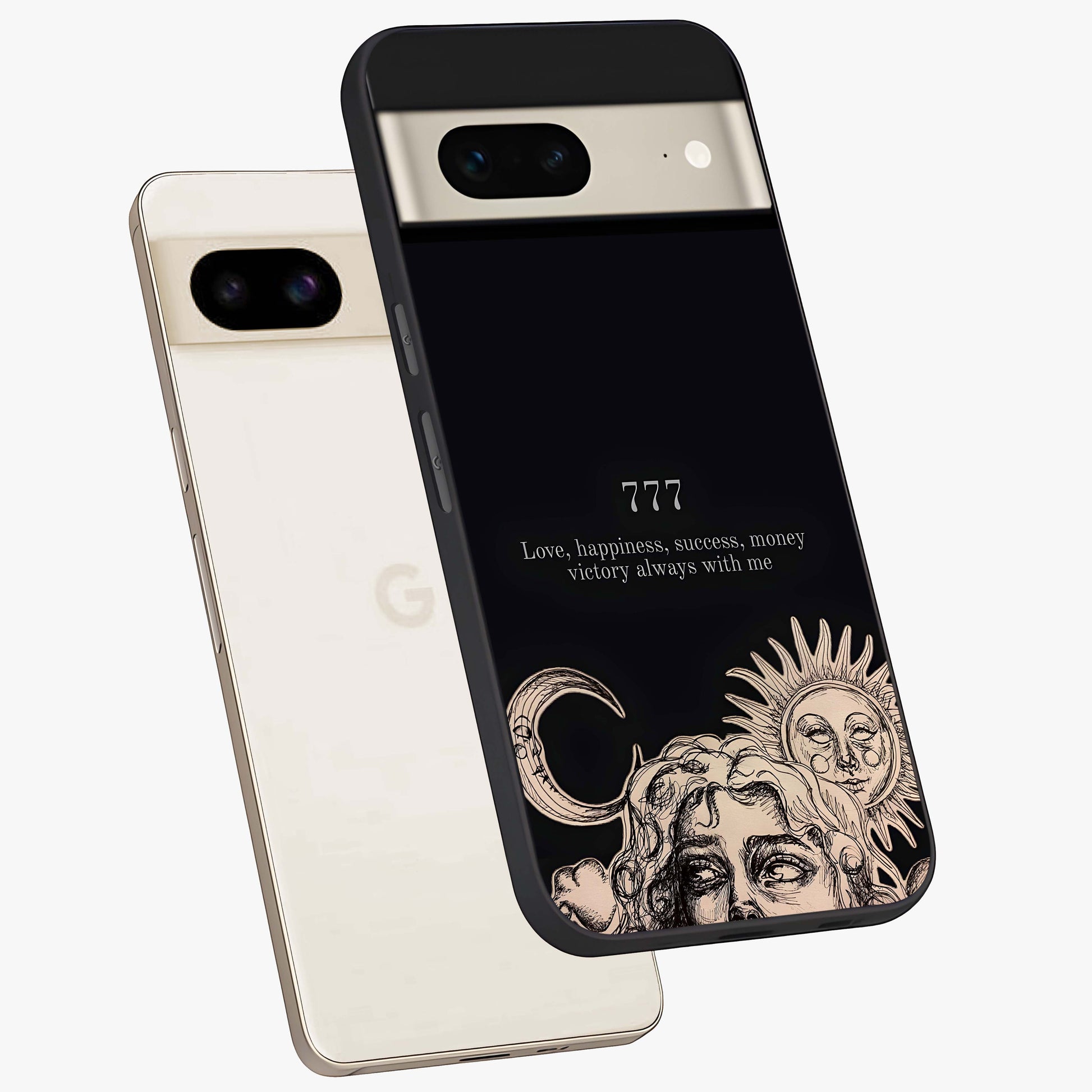 Mystic Victory Aura Glass Case displayed in angled mockup highlighting energetic aura design with bold mystical aesthetic.