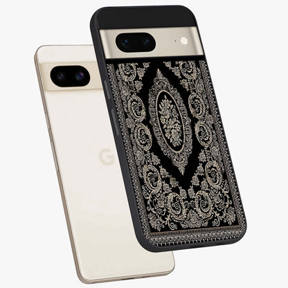 Noir Bloom Elegance Glass Case displayed in angled mockup highlighting refined flower design with stylish noir aesthetic.