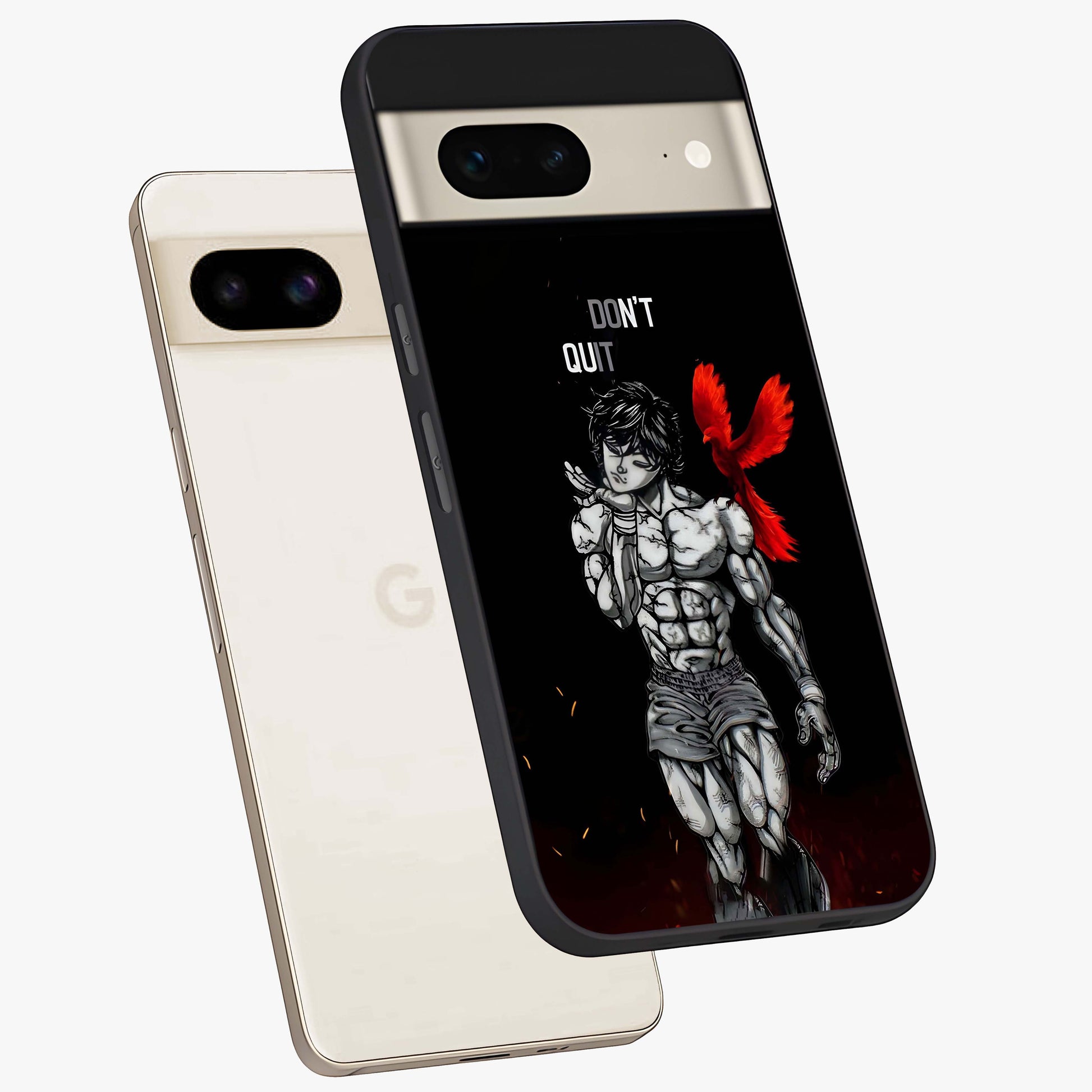 Rise Beyond Limits Glass Case displayed in angled mockup highlighting inspiring message design with modern aesthetic style.