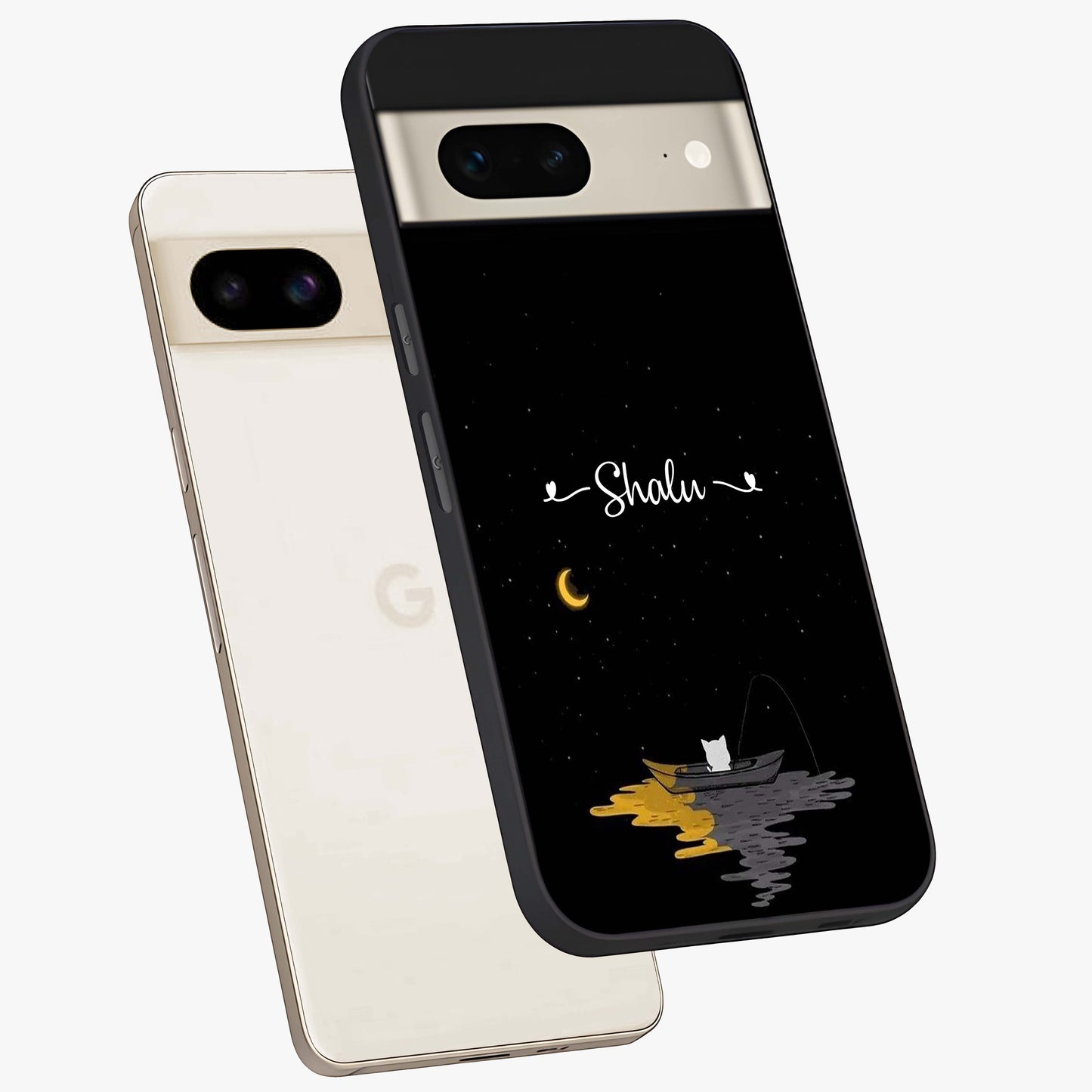 Silent Night Row Glass Case displayed in angled mockup highlighting peaceful evening design with dreamy night aesthetic.
