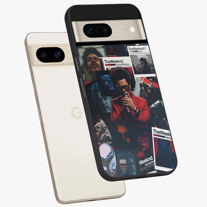 The Weeknd Glass Case displayed in angled mockup highlighting stylish pop culture inspired design with modern aesthetic.