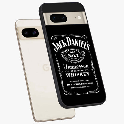 Vintage Whiskey Heritage Glass Case displayed in angled mockup highlighting retro beverage themed design with heritage aesthetic.
