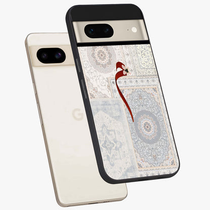 White Aesthetic Bow Glass Case displayed in angled mockup highlighting clean bow design with soft aesthetic style.