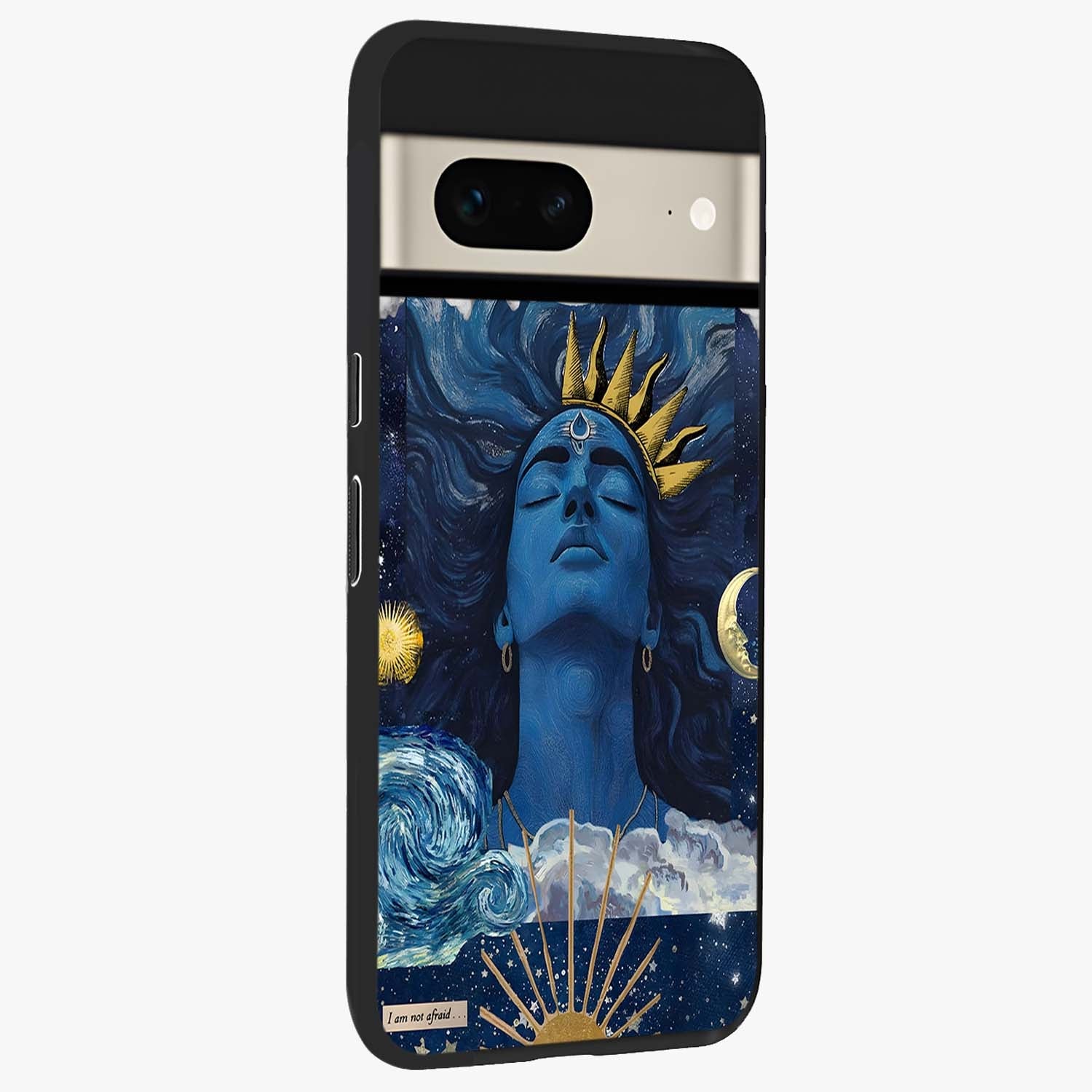Aesthetic Lord Shiva Glass Case upright view showcasing powerful Lord Shiva artwork with devotional theme.