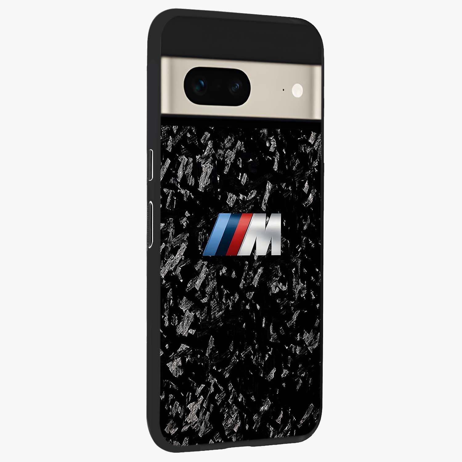 Carbon Speed Mark Glass Case upright view showcasing modern carbon speed graphic with bold automotive theme.
