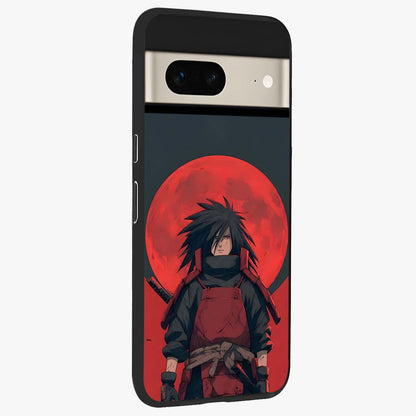 Crimson Moon Warlord Glass Case upright view showcasing powerful warlord artwork with dark celestial theme.