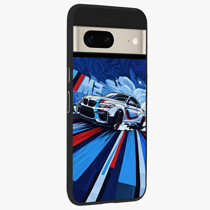 Drift Power Rush Glass Case upright view showcasing high speed racing artwork with bold automotive theme.