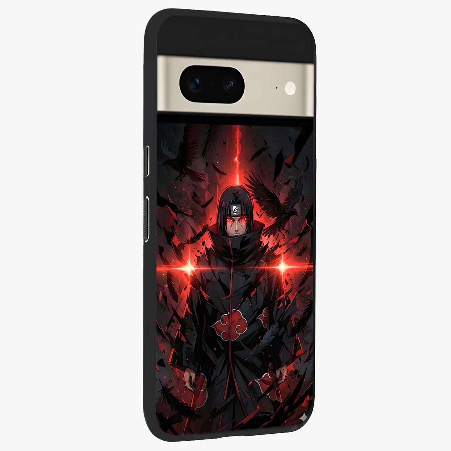 Focused Blade Discipline Glass Case upright view showcasing strong typography statement with sleek motivational theme.