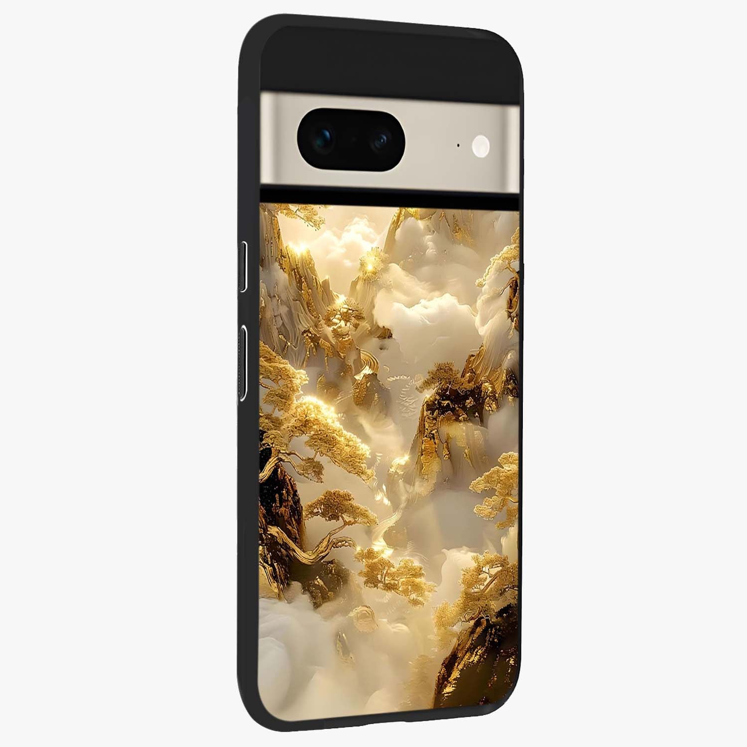 Gates Of Illumination Glass Case upright view showcasing glowing gateway artwork with mystical celestial theme.