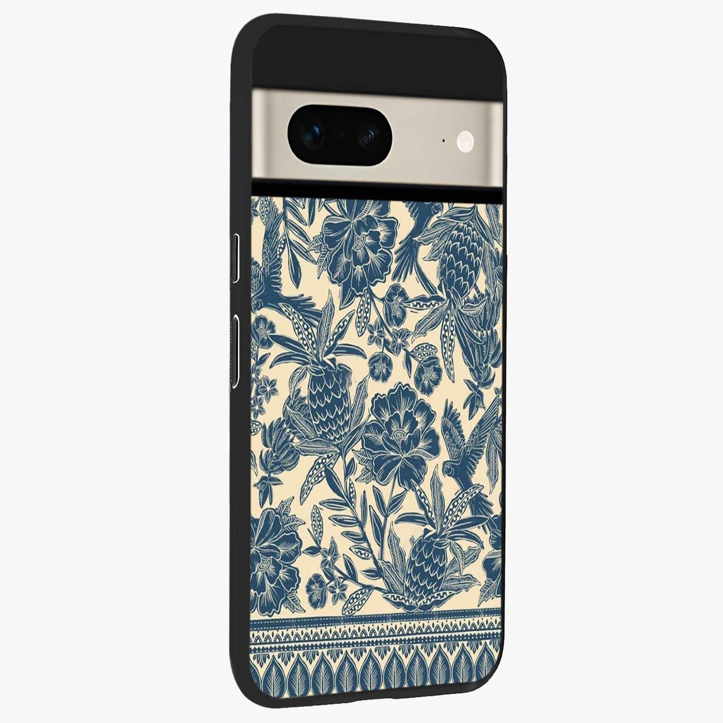 Heirloom Wild Bloom Glass Case upright view showcasing delicate wildflower artwork with timeless floral theme.