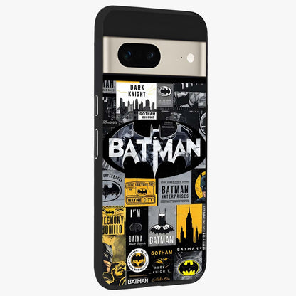 Knight Gotham Rise Glass Case upright view showcasing bold vigilante themed artwork with gothic city vibe.