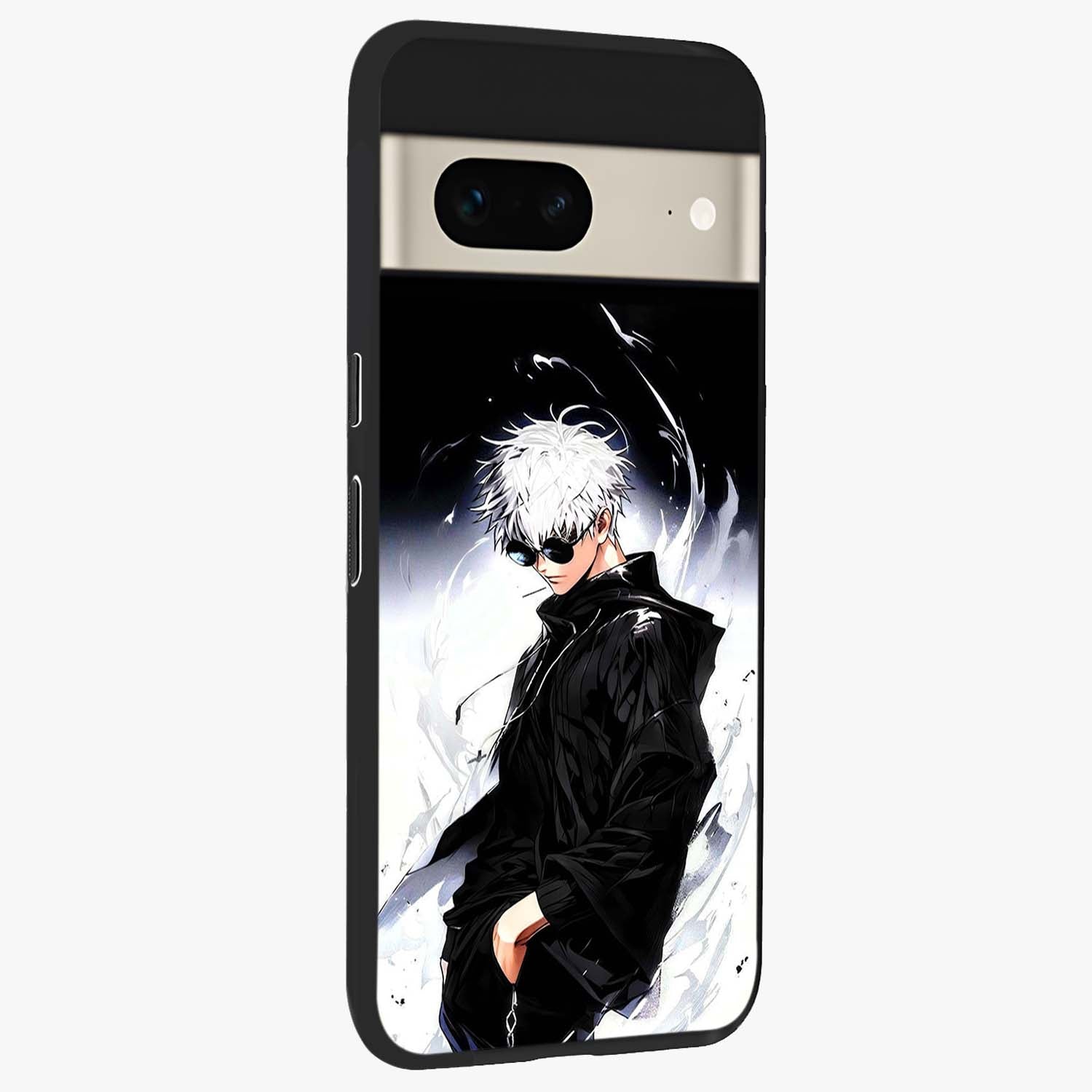 Limitless Shadow King Glass Case upright view showcasing bold shadow warrior artwork with epic fantasy theme.