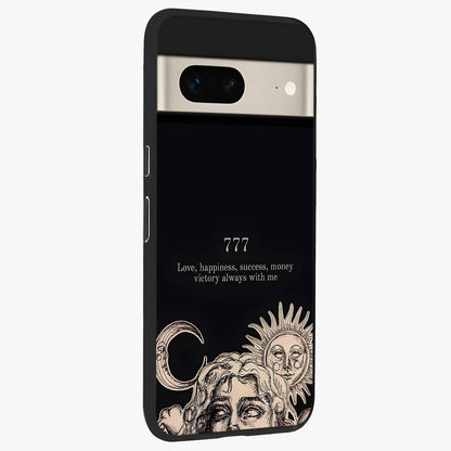 Mystic Victory Aura Glass Case upright view showcasing powerful victory themed artwork with spiritual energy vibe.