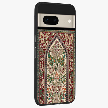 Persian Inspired Glass Case upright view showcasing decorative Persian artwork with rich heritage theme.