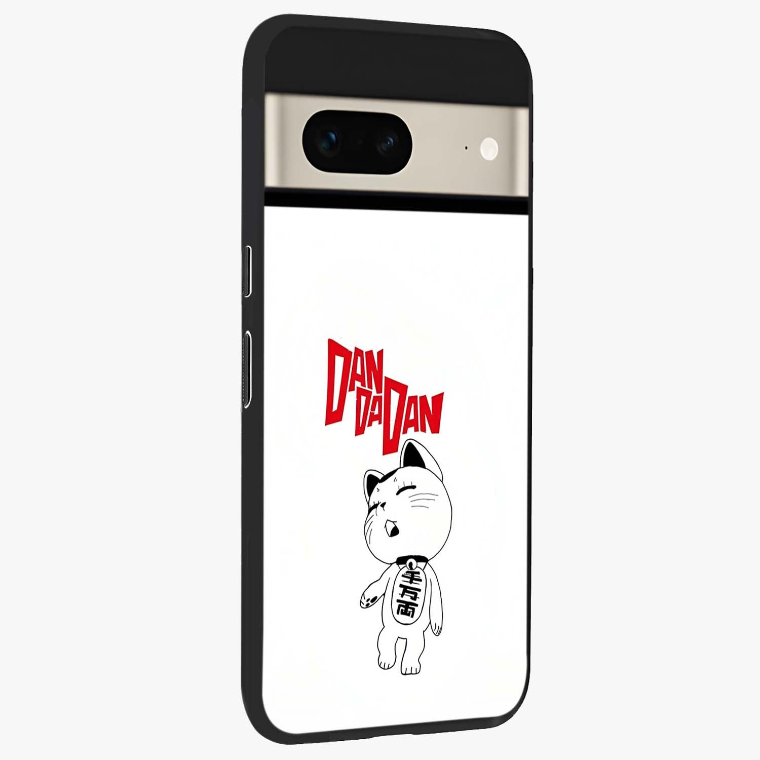 Playful Spirit Charm Glass Case upright view showcasing vibrant charm artwork with fun artistic theme.