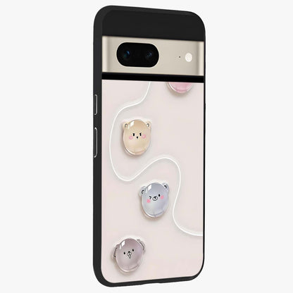 Puffy Face Parade Glass Case upright view showcasing adorable character artwork with cheerful animated theme.