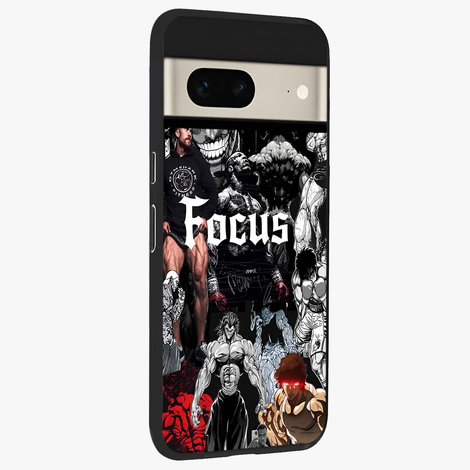 Relentless Power Focus Glass Case upright view showcasing strong inspirational artwork with powerful focus theme.