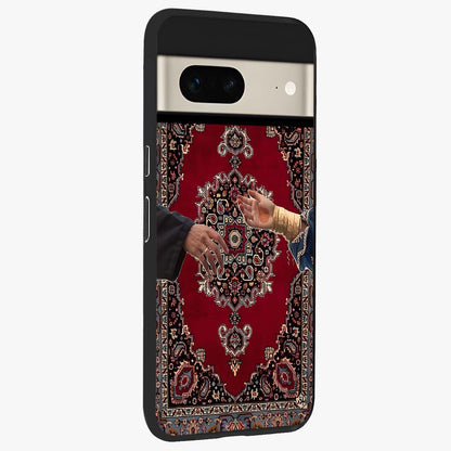 Royal Touch Reach Glass Case upright view showcasing stylish royal inspired artwork with graceful theme.