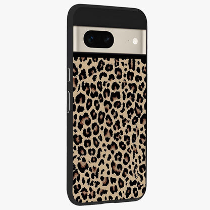 Savage Chic Pattern Glass Case upright view showcasing trendy decorative artwork with edgy fashion theme.