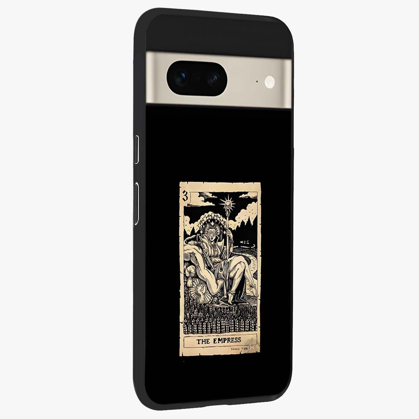 The Empress Glass Case upright view showcasing powerful empress themed artwork with luxurious artistic theme.
