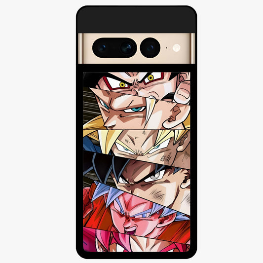 Anime Character Glass Case showing flat back view with vibrant anime artwork and glossy glass finish.