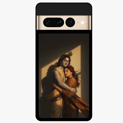 Divine Eternal Love Glass Case showing flat back view with spiritual love themed artwork and glossy glass finish.