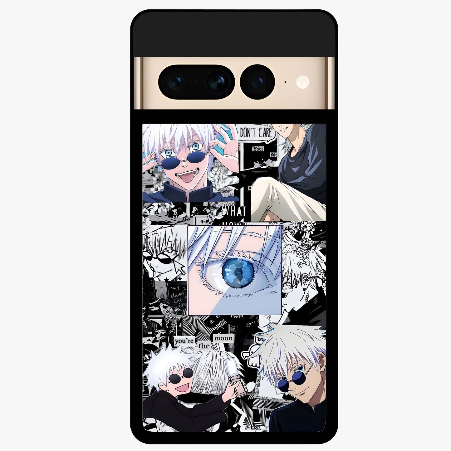 Infinity Sorcerer Chaos Glass Case showing flat back view with mystical sorcerer themed artwork and glossy glass finish.