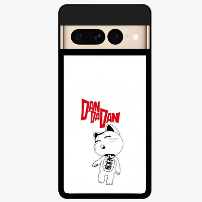 Playful Spirit Charm Glass Case showing flat back view with cheerful charm themed artwork and glossy glass finish.