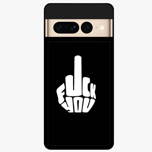 Rebel Mode On Glass Case showing flat back view with bold rebellious typography artwork and glossy glass finish.