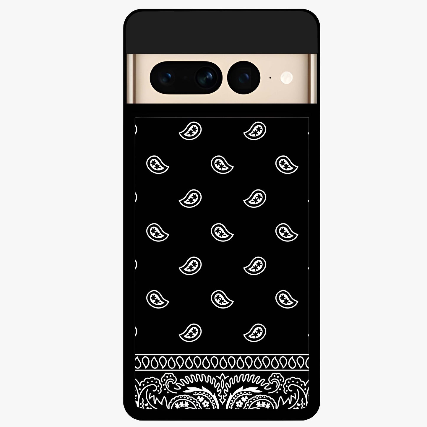 Retro Rebel Threads Glass Case showing flat back view with vintage street style artwork and glossy glass finish.