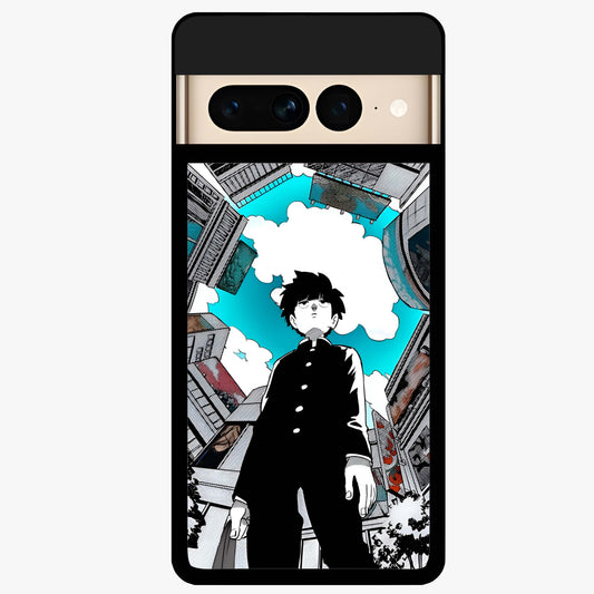 Silent Psychic Awakening Glass Case showing flat back view with mystical psychic themed artwork and glossy glass finish.