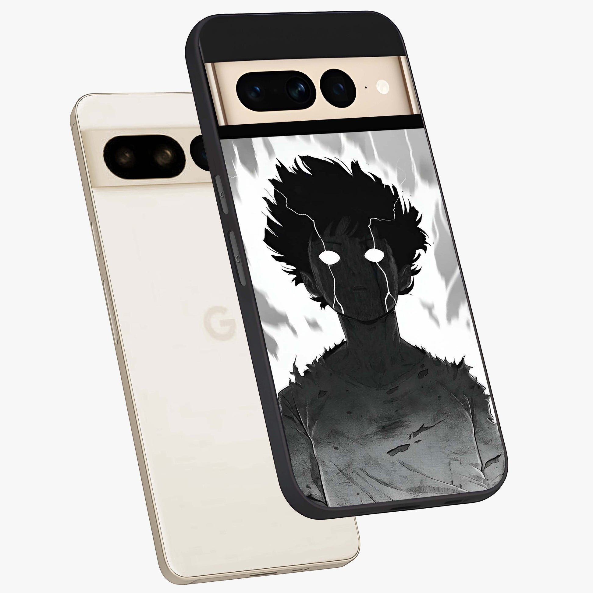 Awakened Inner Rage Glass Case displayed in angled mockup highlighting powerful graphic design and bold artistic theme.