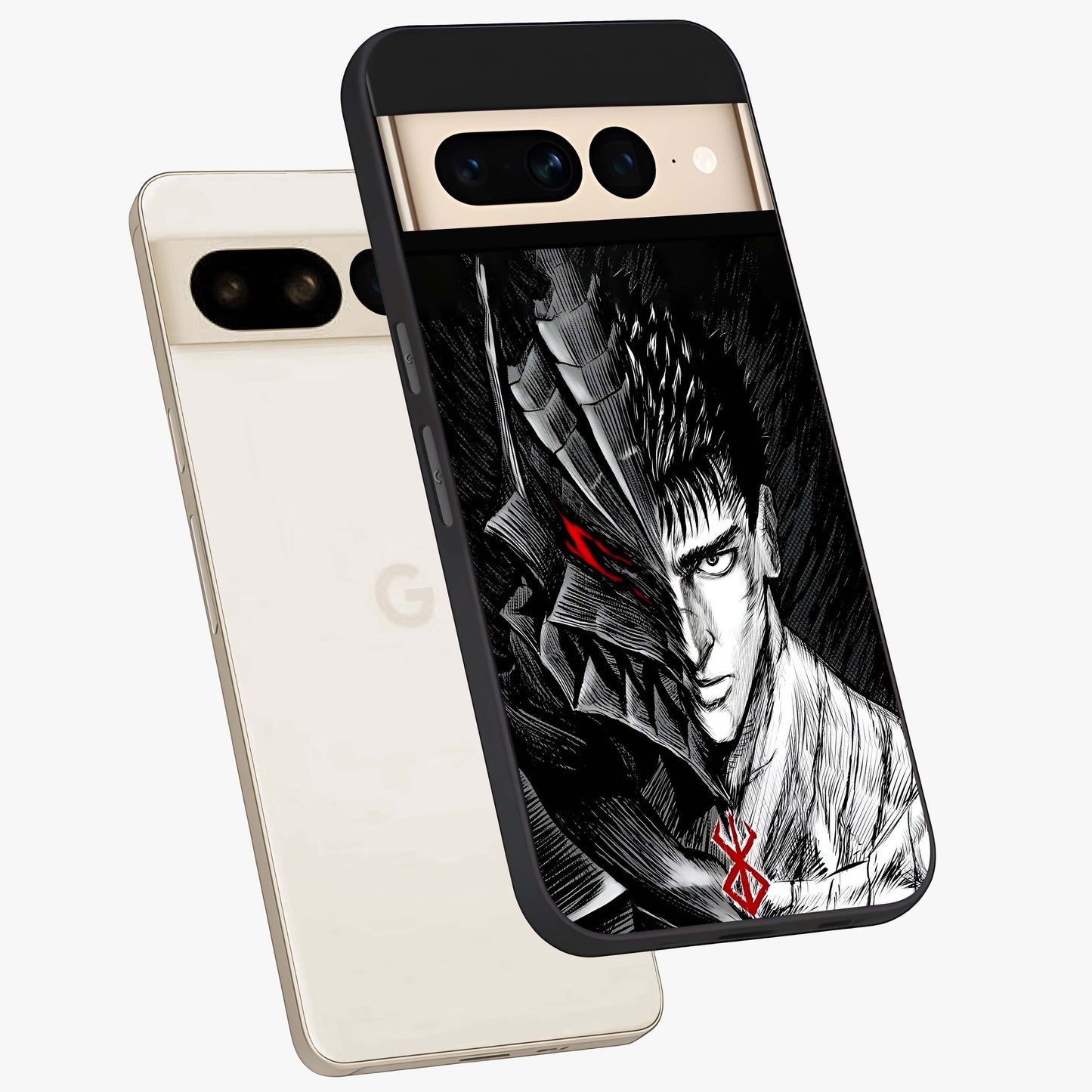 Berserker Blood Oath Glass Case displayed in angled mockup highlighting dark fantasy graphic design and powerful theme.