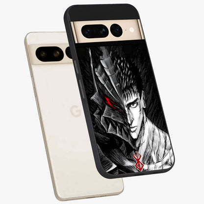 Berserker Blood Oath Glass Case displayed in angled mockup highlighting dark fantasy graphic design and powerful theme.
