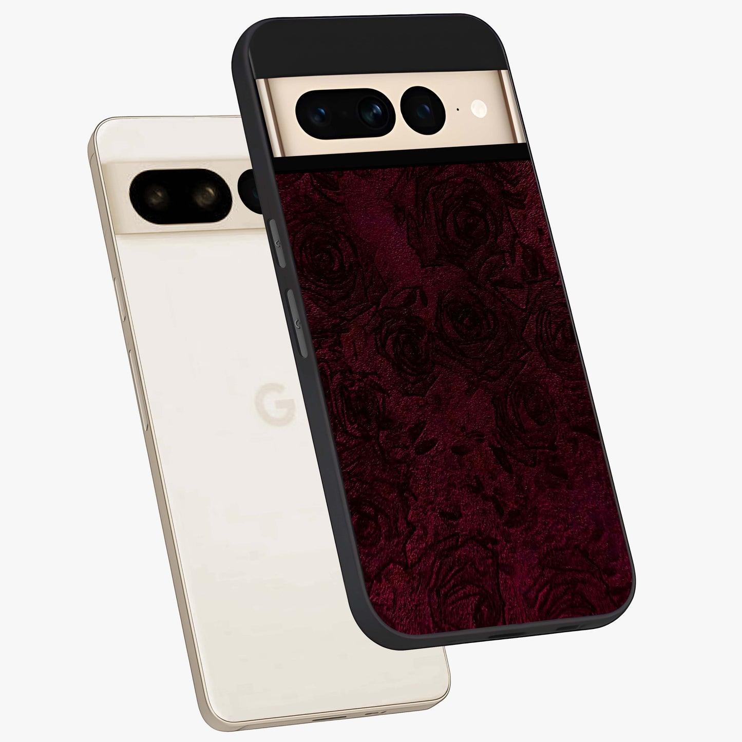 Crimson Fade Flow Glass Case displayed in angled mockup highlighting smooth gradient design with modern aesthetic style.