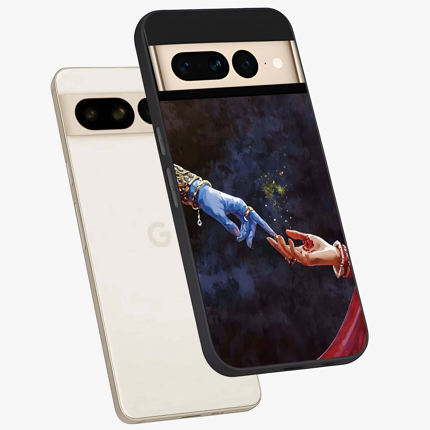 Divine Touch Eternal Glass Case displayed in angled mockup highlighting elegant divine inspired design with calm aesthetic style.