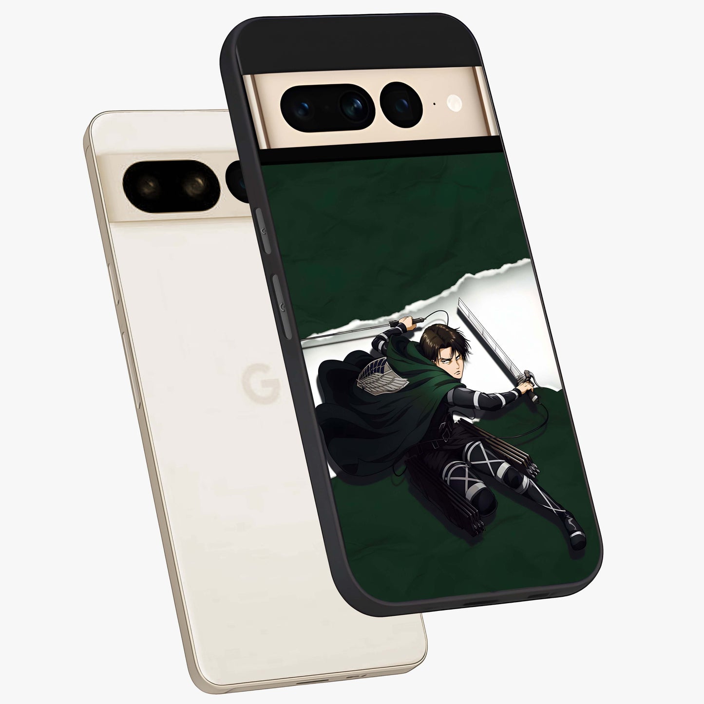Emerald War Vanguard Glass Case displayed in angled mockup highlighting intense battle inspired design with emerald tone aesthetic.