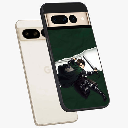 Emerald War Vanguard Glass Case displayed in angled mockup highlighting intense battle inspired design with emerald tone aesthetic.