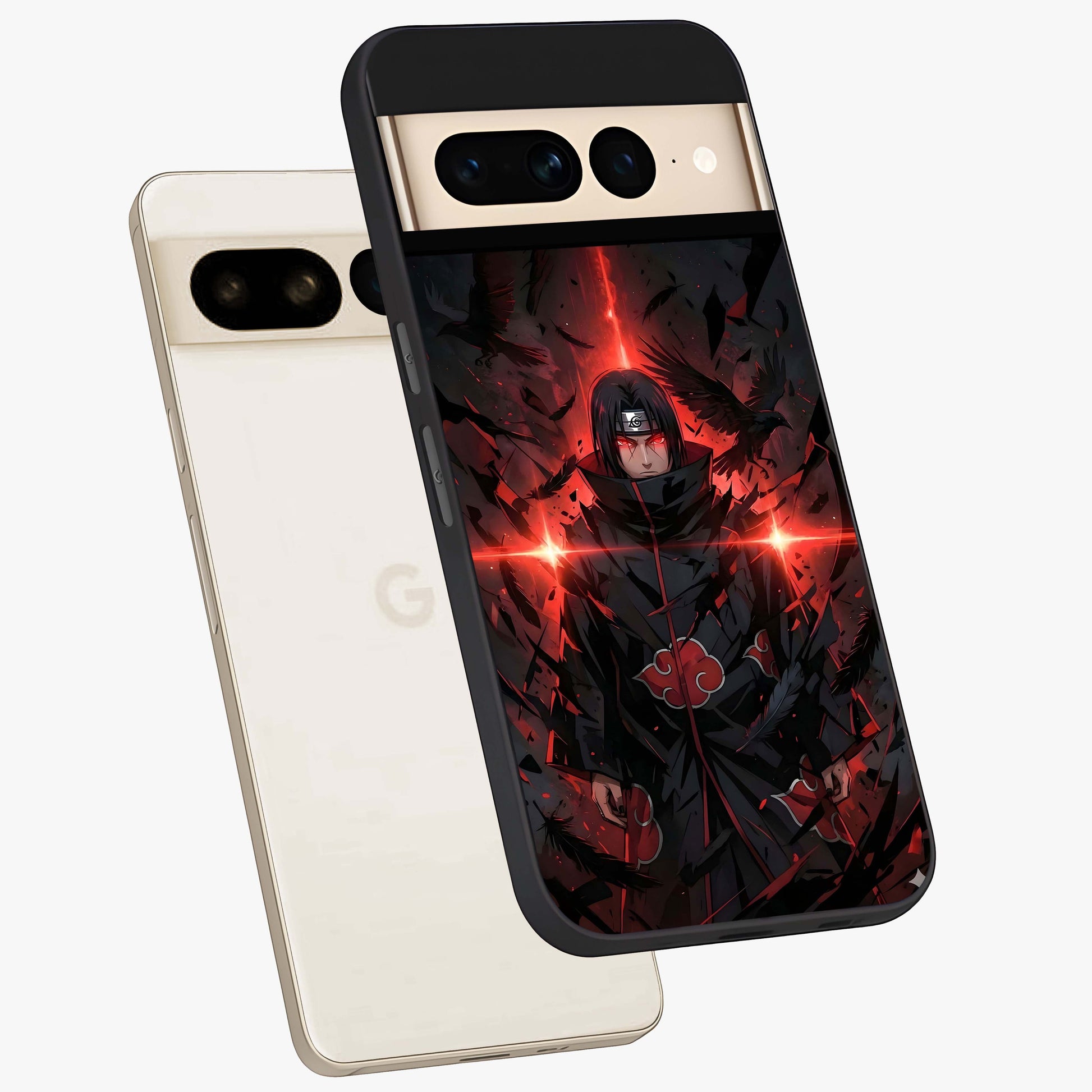 Focused Blade Discipline Glass Case displayed in angled mockup highlighting clean minimal text artwork with modern aesthetic style.