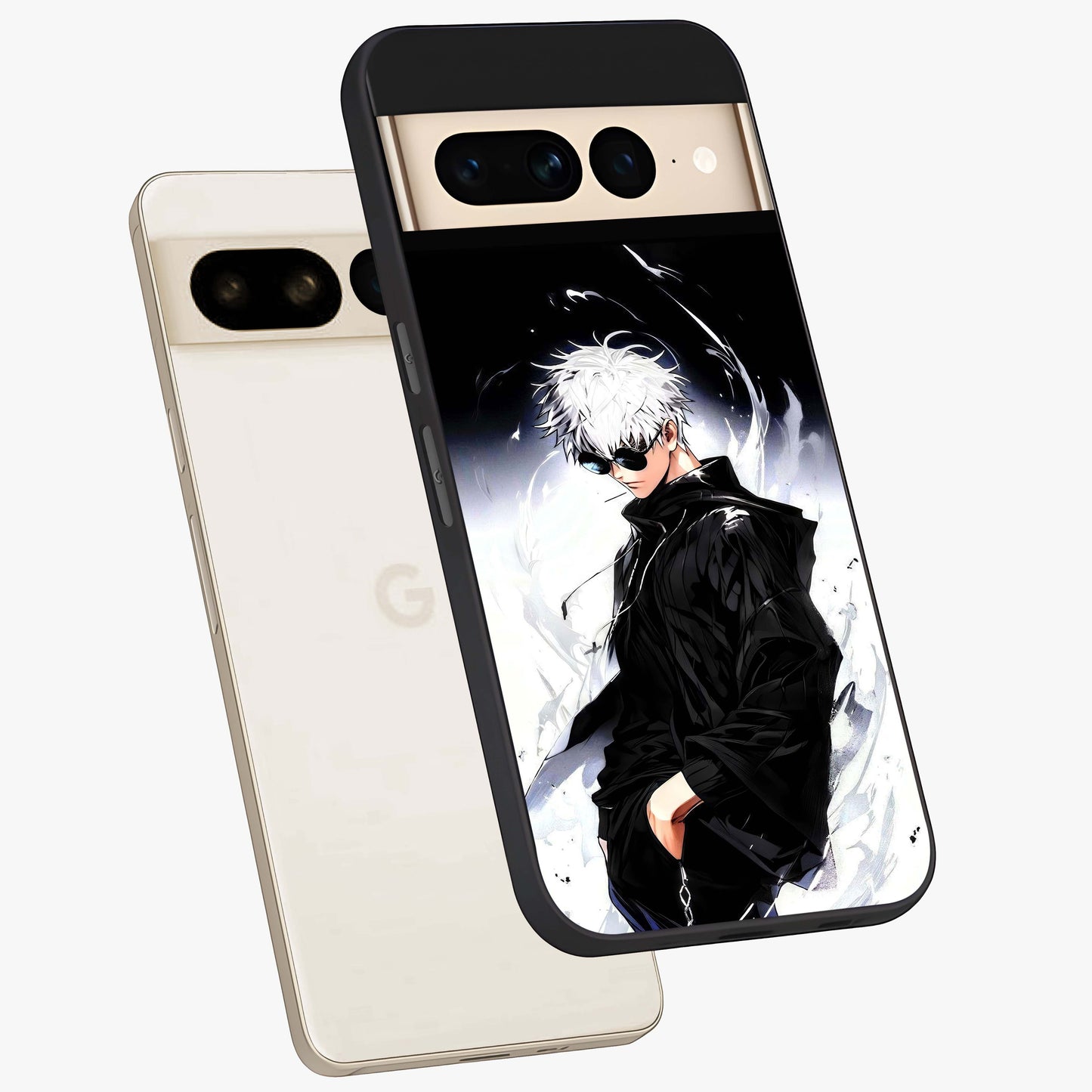 Limitless Shadow King Glass Case displayed in angled mockup highlighting dramatic dark hero design with intense aesthetic.