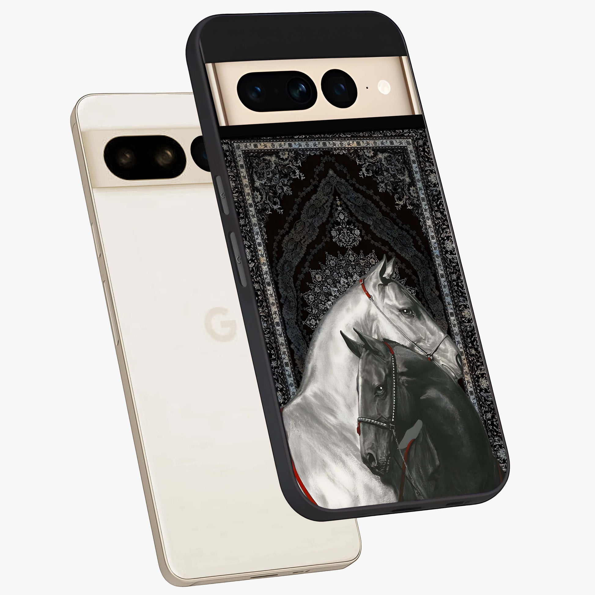 Majestic Ride Legacy Glass Case displayed in angled mockup highlighting sleek vehicle design with bold racing aesthetic.