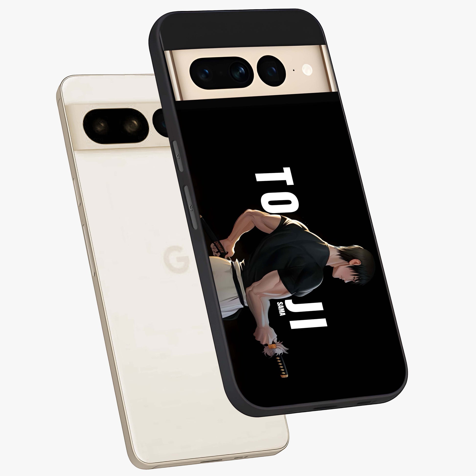 Midnight Blade Resolve Glass Case displayed in angled mockup highlighting powerful blade illustration with dramatic dark aesthetic.