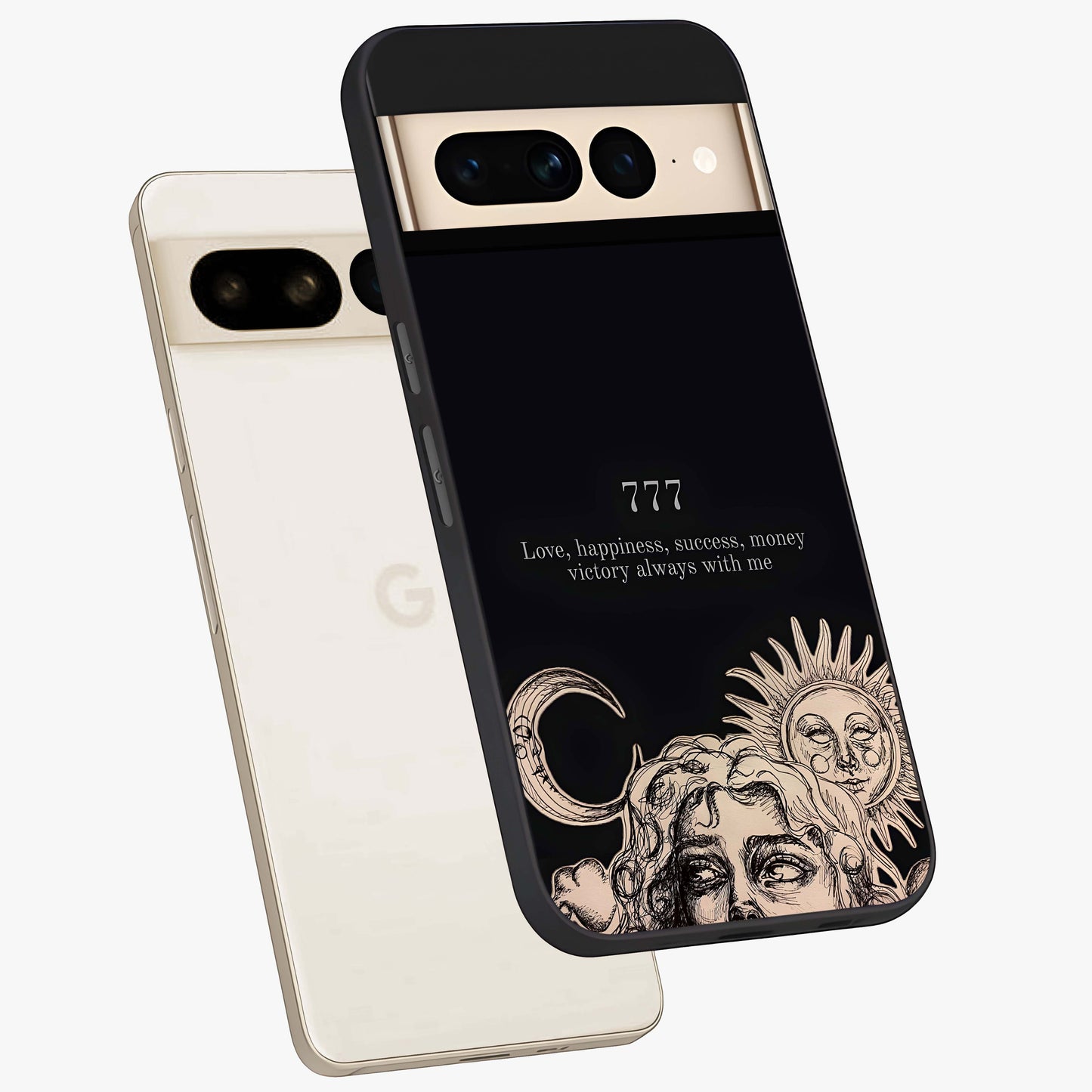 Mystic Victory Aura Glass Case displayed in angled mockup highlighting energetic aura design with bold mystical aesthetic.