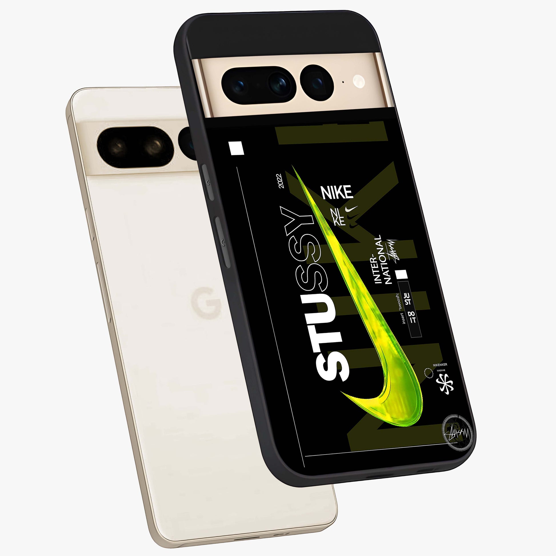 Neon Street Edition Glass Case displayed in angled mockup highlighting vibrant urban design with bold street aesthetic.