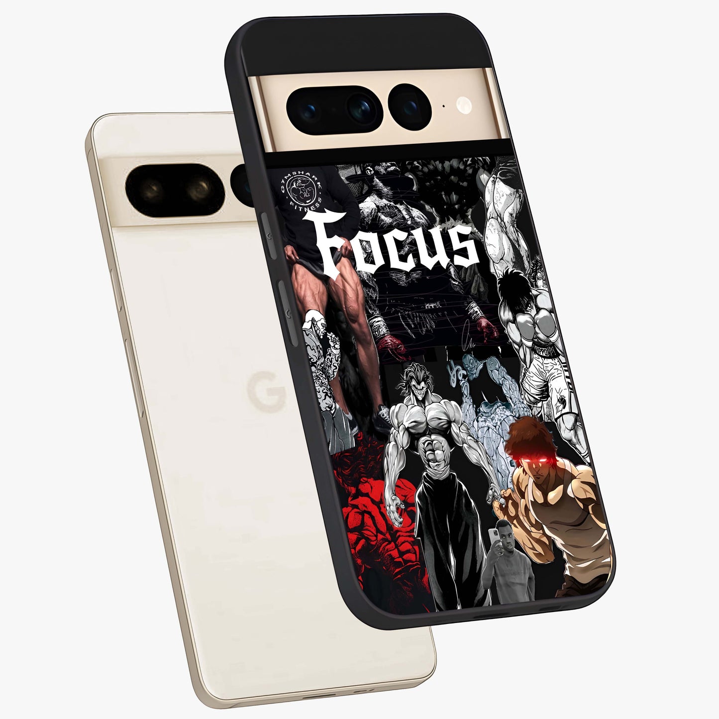 Relentless Power Focus Glass Case displayed in angled mockup highlighting bold statement design with modern aesthetic style.