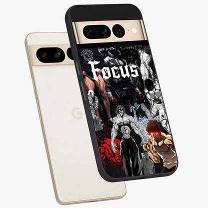 Relentless Power Focus Glass Case displayed in angled mockup highlighting bold statement design with modern aesthetic style.