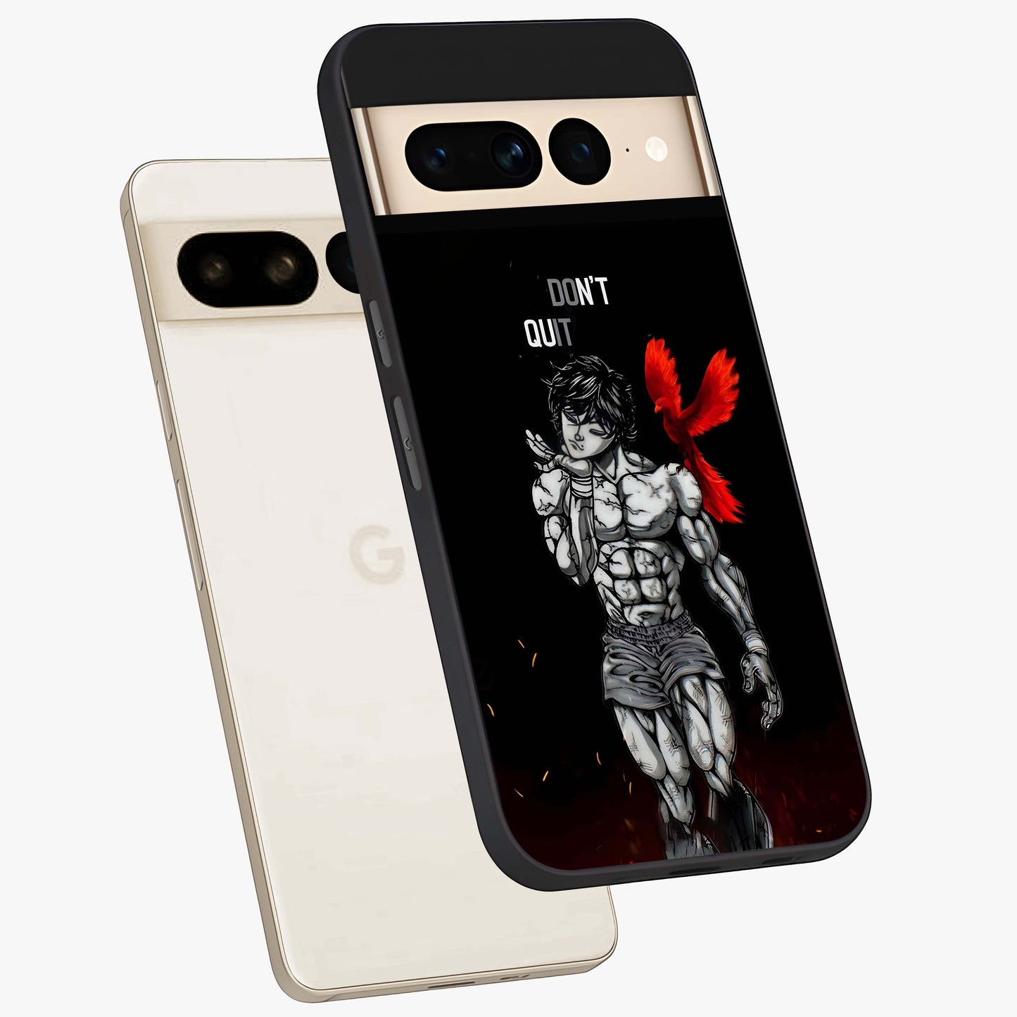 Rise Beyond Limits Glass Case displayed in angled mockup highlighting inspiring message design with modern aesthetic style.
